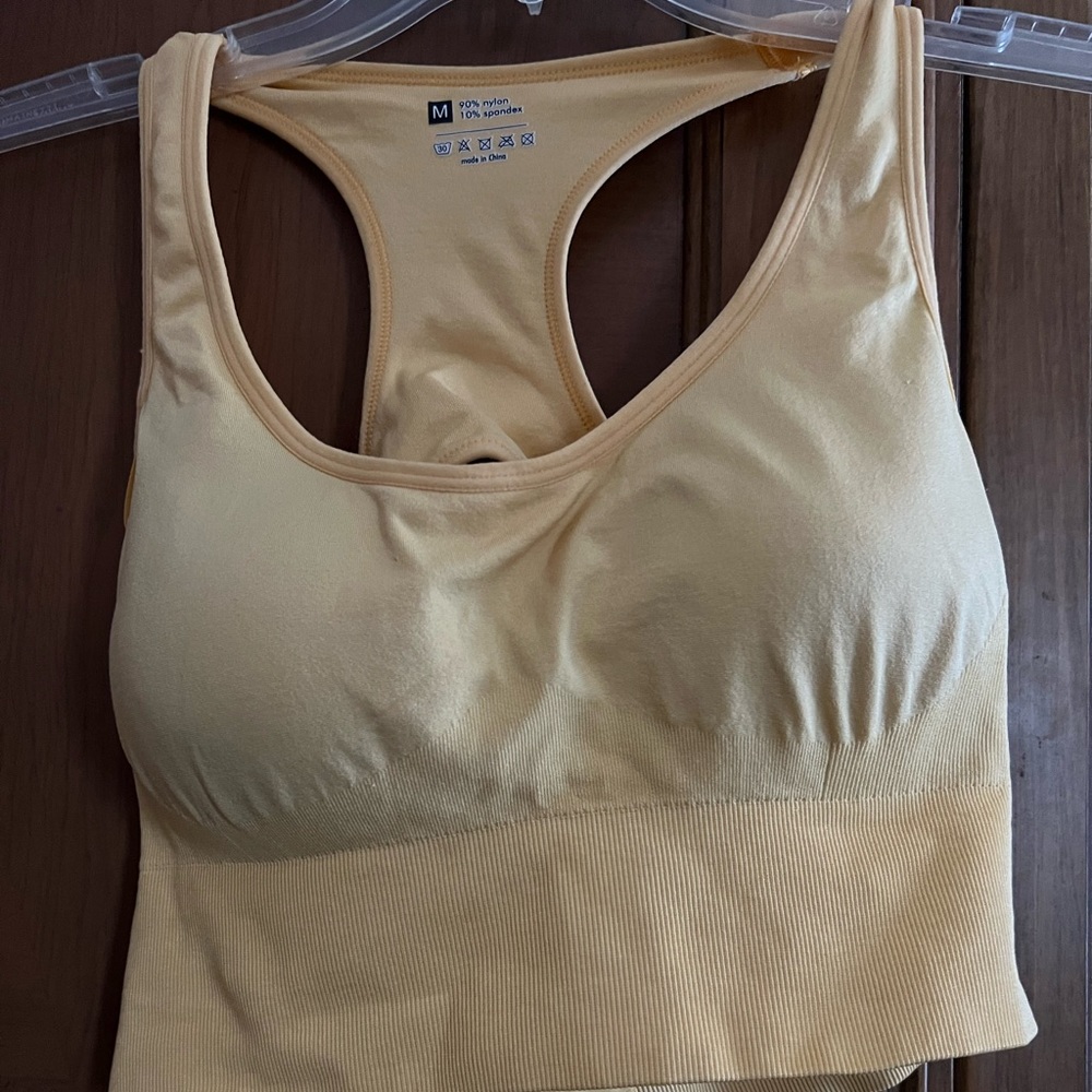 Yellow Sports Bra